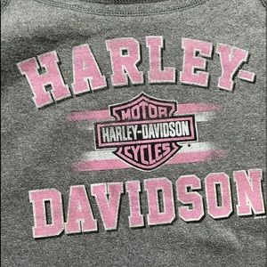 Harley Davidson Off Shoulder Sweatshirt Sz L